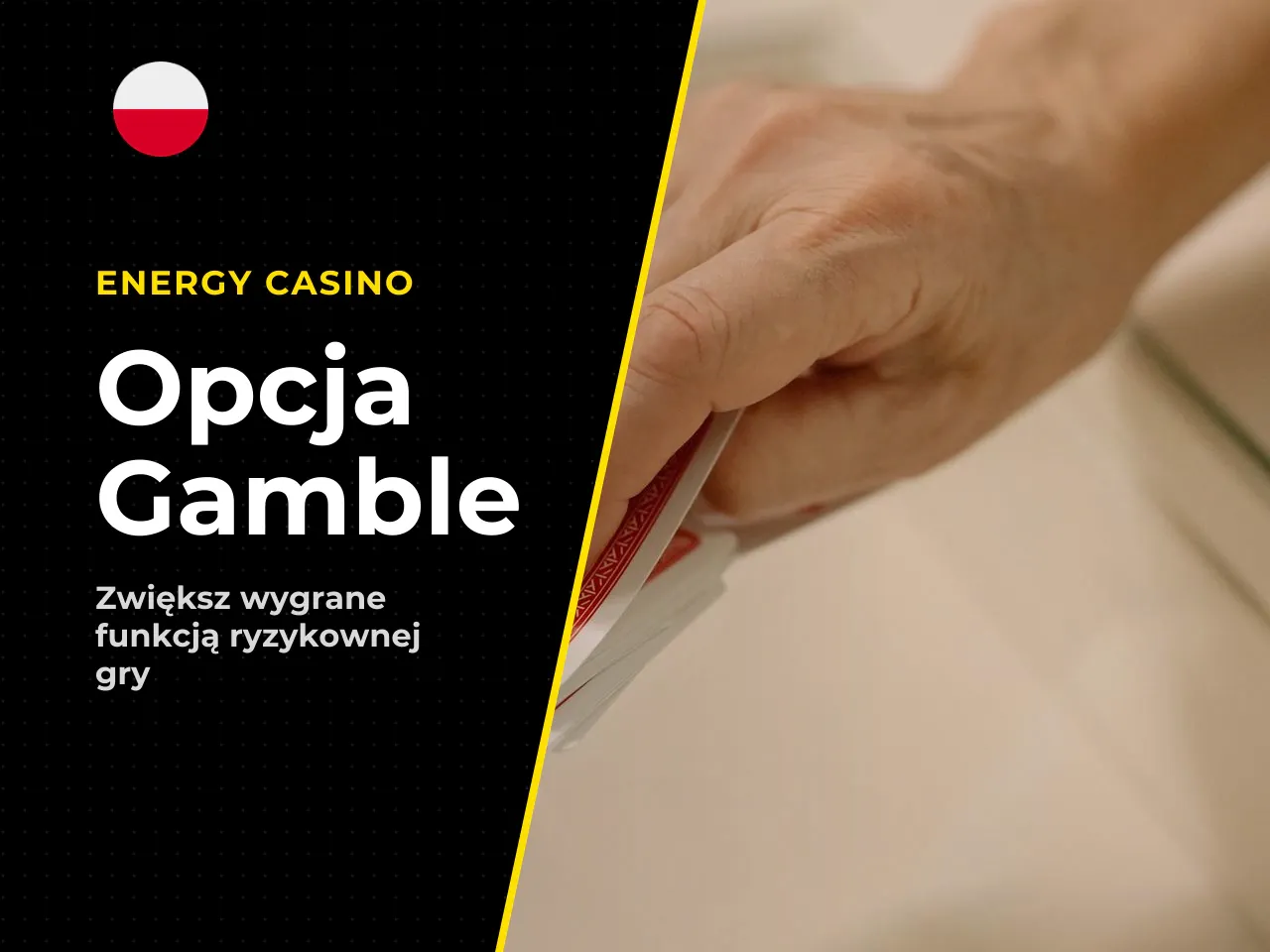 Opcja Gamble i dodatkowe elementy rozgrywki. Po każdej wygranej masz możliwość kliknięcia przycisku **RYZYKO / GAMBLE**. Na ekranie pojawia się zakryta karta – musisz zgadnąć, czy będzie **czerwona cz