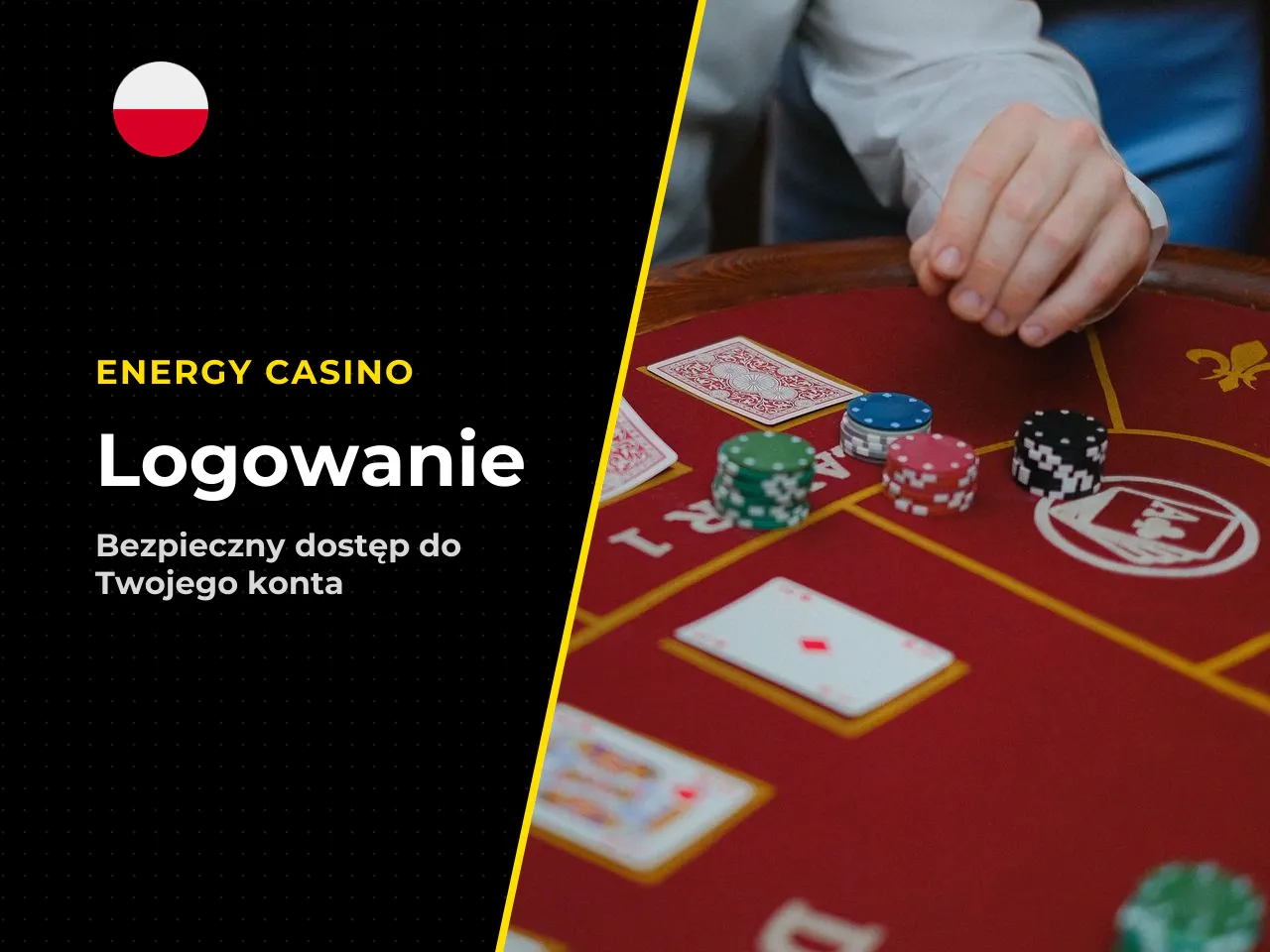 Logowanie na stronie online. 1. **Otwórz oficjalną stronę** Energy Casino w przeglądarce (najlepiej z zapisanej zakładki, żeby uniknąć phishingu). 2. **Kliknij „Log in"** — przycisk znajduje się w pra