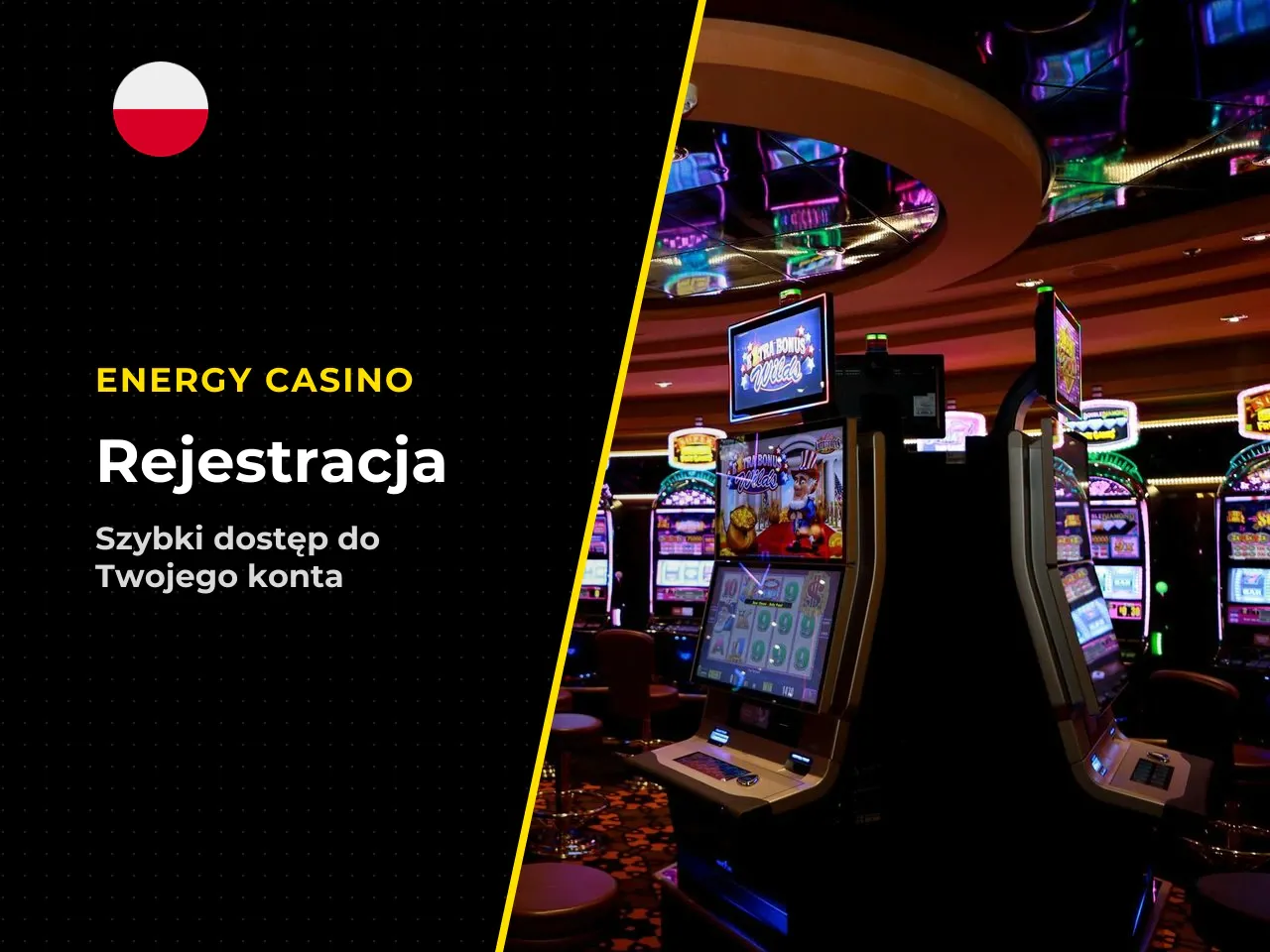 Rejestracja krok po kroku — 6 prostych kroków. 1. **Wejdź na oficjalną stronę** Energy Casino. 2. **Kliknij „Register"** w prawym górnym rogu — otworzy się formularz rejestracyjny. 3. **Wypełnij formu