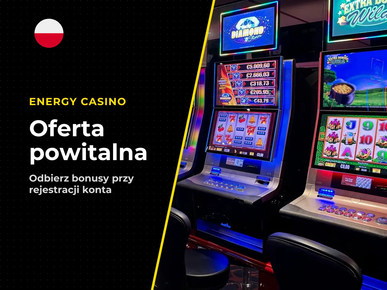 Tabela obejmuje trzy typy korzyści: bonus depozytowy (procentowe dopasowanie wpłaty), darmowe spiny (free spiny na wybranym automacie) oraz mnożnik wygranych z free spinów. Warto zauważyć, że w Energy