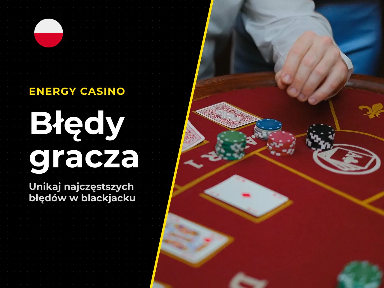 5 najczęstszych błędów początkujących. 1. **Kupowanie ubezpieczenia (insurance):** Zakład boczny dostępny, gdy krupier pokazuje Asa — matematycznie przewaga kasyna na insurance wynosi około 7,4%. To j